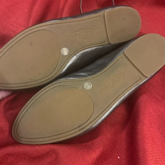 Lucky Brand Metallic Gray Lace-Up Flats - Picture 3 of 5
